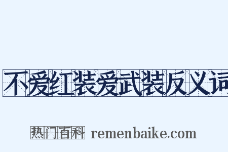 不爱红装爱武装反义词是什么意思的图片